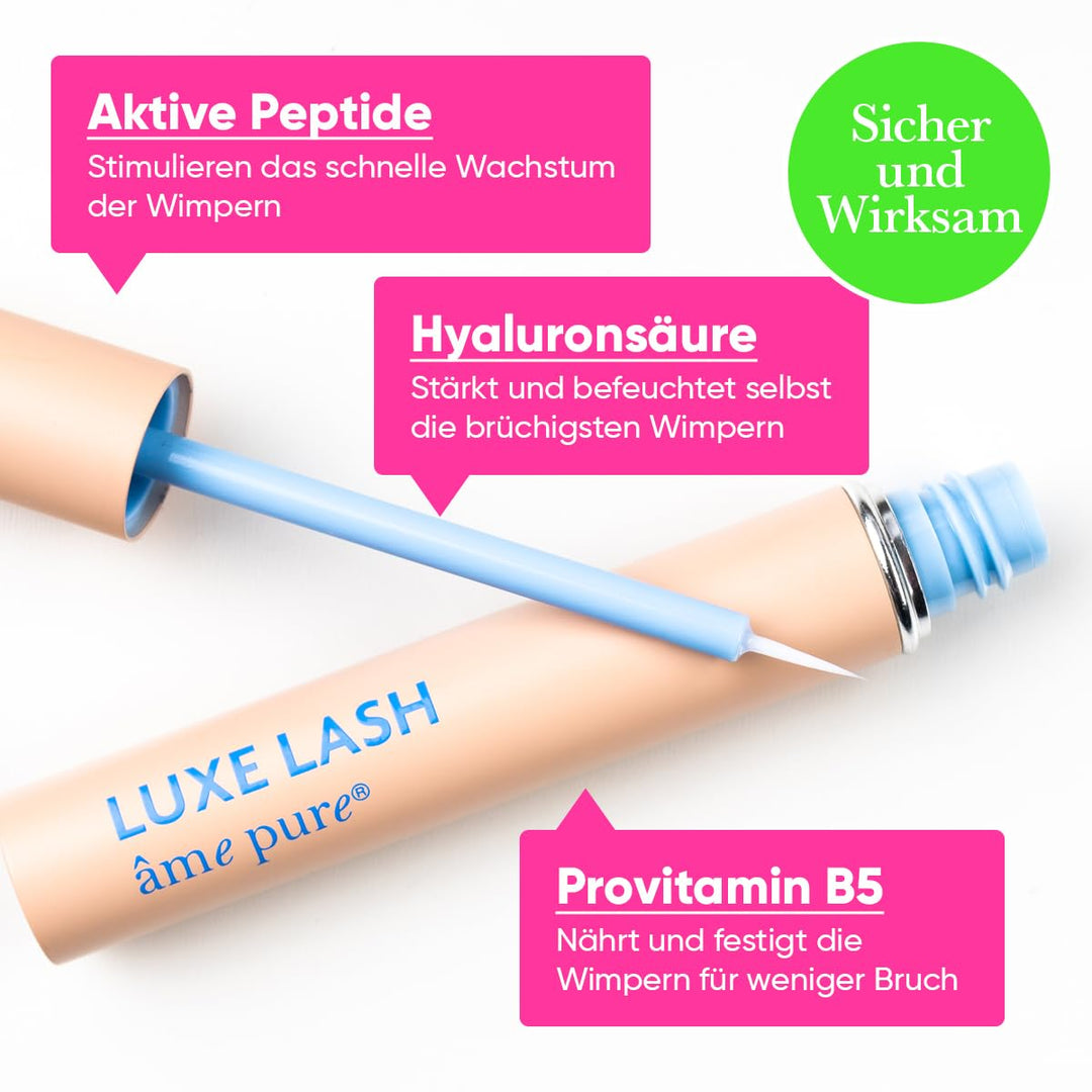 Ame Pure LUXE LASH Wimpernserum – Wimpern Serum für Wachstum und Dichte – Wimpernwachstum Booster fü