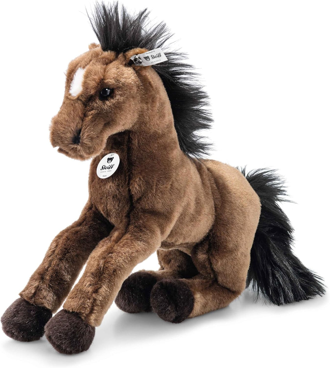 Steiff Hanno Schlenker Hannoveraner - 35 cm - Plüschpferd liegend - Kuscheltier für Kinder - weich &