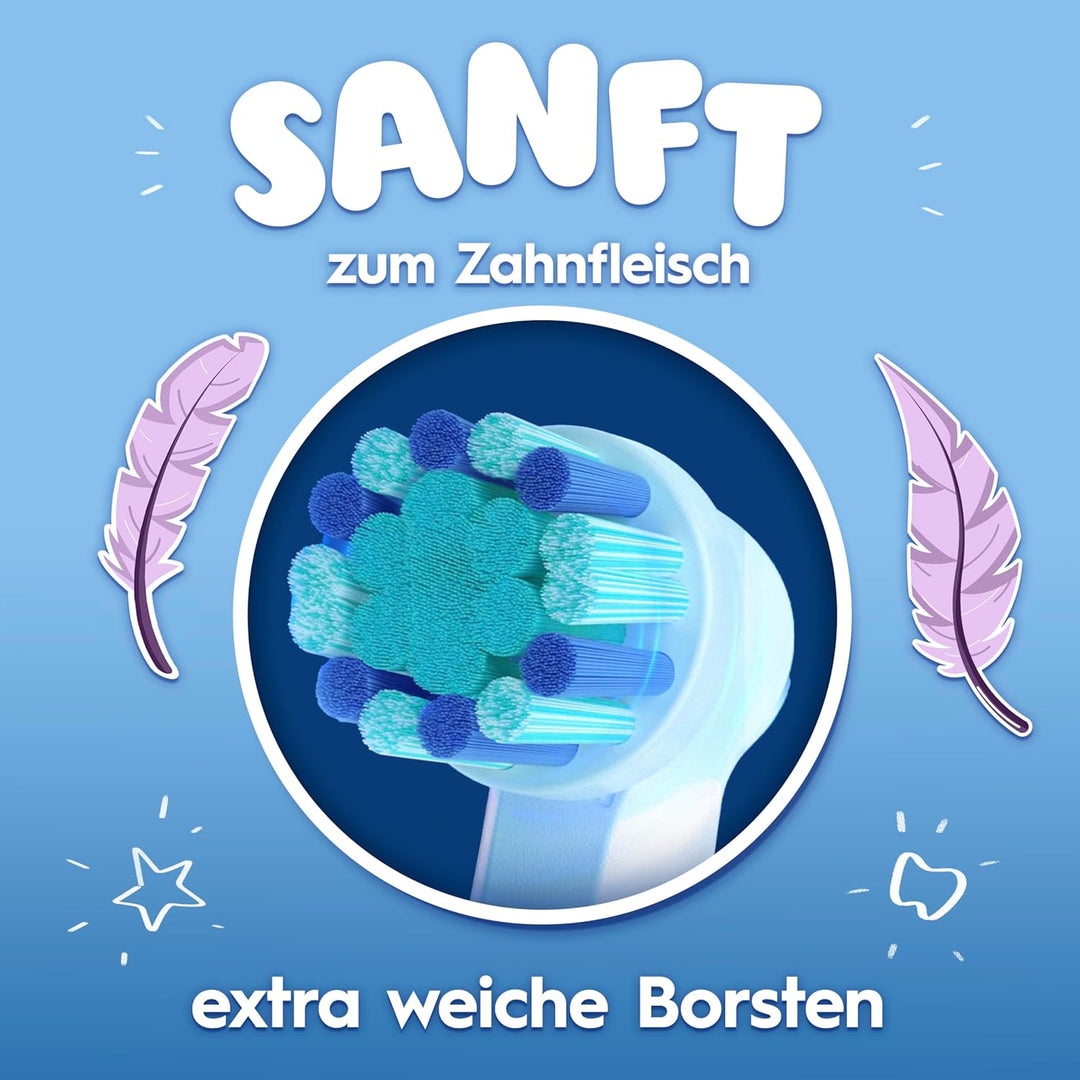 Oral-B Kids Frozen Aufsteckbürsten für elektrische Zahnbürste, 8 Stück, extra weiche Borsten, Zahnbü