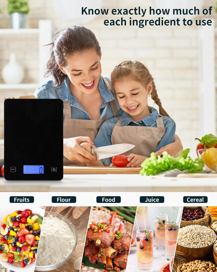 Küchenwaage,Küchenwaage Digital 10KG mit LCD Display und Tara Funktion,Multifunktions-Lebensmittelwa