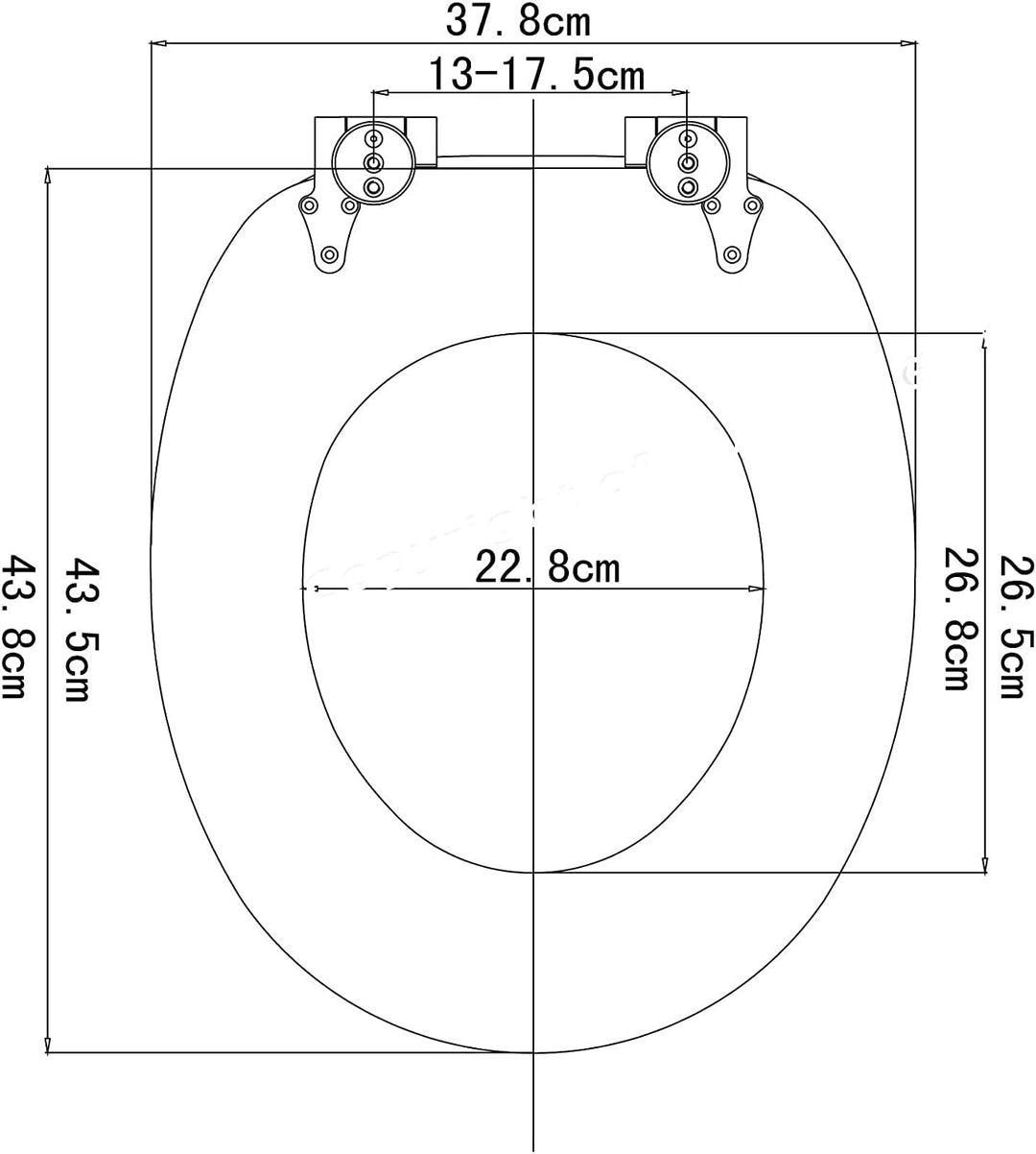 WOLTU #2 Premium WC-Sitz Toilettensitz mit Absenkautomatik, MDF Holzkern, Softclose Scharnier, Antib