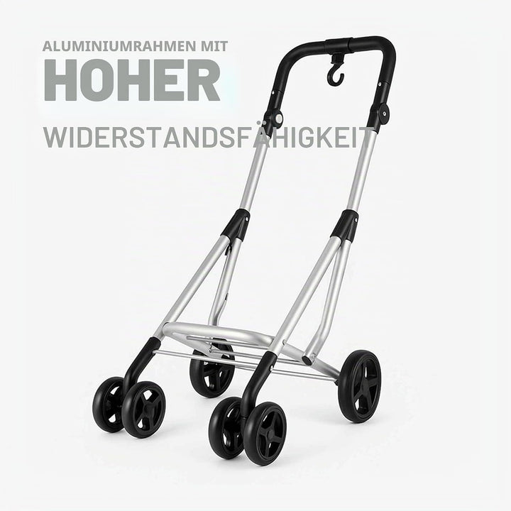 JATA HCAR2502 Einkaufstrolley mit 4 Rädern, 40 l, mit Kühltasche für Gefrierschrank, 2 Räder um 360