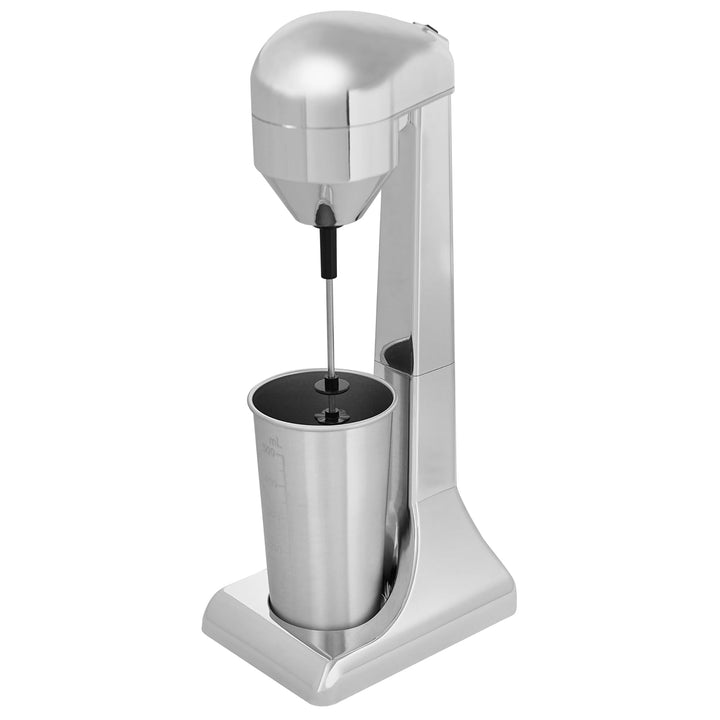 Frappe Mixer, Eiweiss Shaker Elektrisch mit 2 Geschwindigkeitsstufen Standmixer mit 1 Becher, Edelst