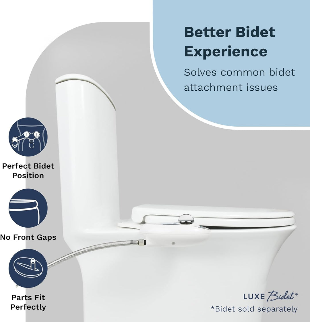Luxe Bidet LUXE TS1008E Toilettensitz, länglich, bequeme Passform, mit Absenkautomatik, Quick-Releas