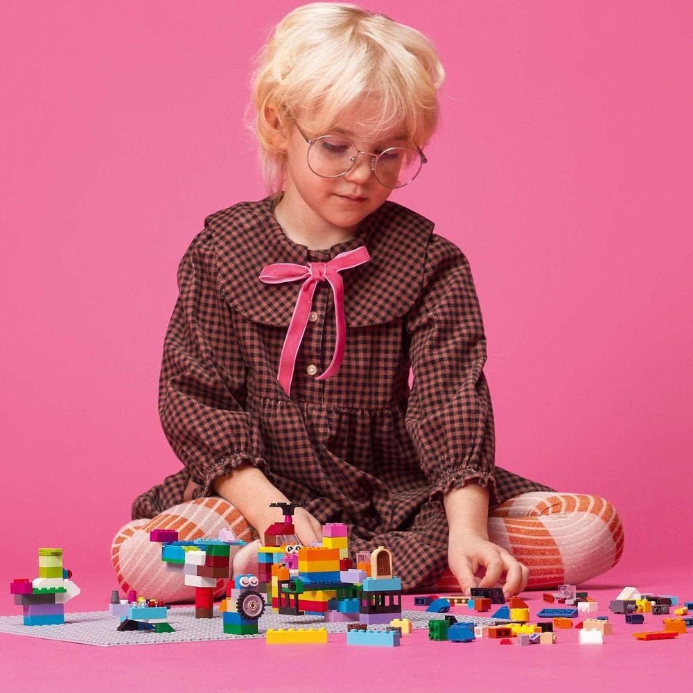 LEGO 11024 Classic Graue Bauplatte, quadratische Grundplatte mit 48x48 Noppen & 11026 Classic Weisse