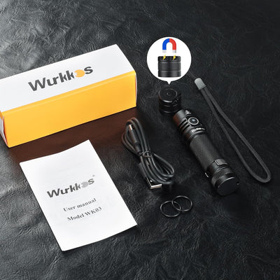 Wurkkos WK03 LED Taschenlampe Aufladbar,1200 Lumen Extrem Hell Taschenlampe, kleine Taschenlampe mit
