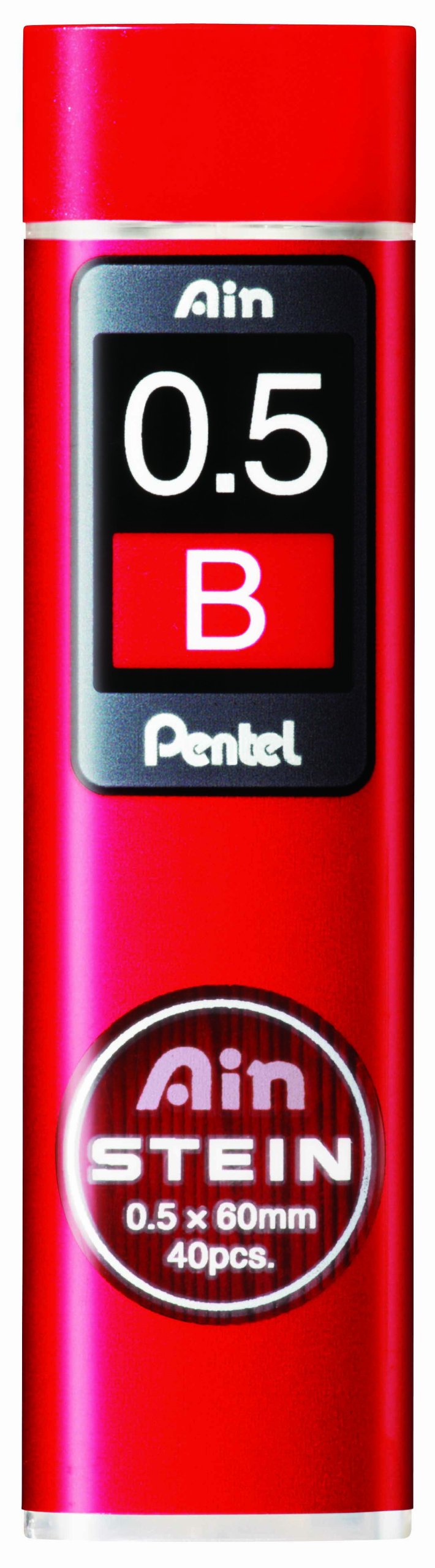 Pentel C275-4BO Ain Stein Feinmine, Strichstärke 0.5 mm, Härtegrad 4B, 40 Minen je Dose