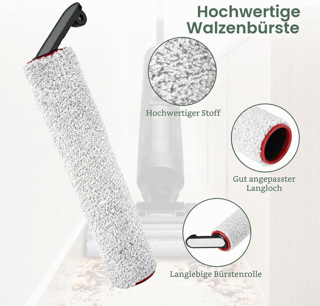 PeakLife Bürstenrolle + Filter Zubehör Nur für Dreame H12 Pro, H12 Dual, 3 Bürstenrolle, 3 Filter, 1