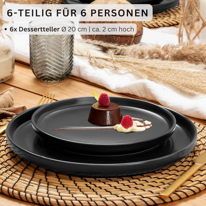 Sänger Madeira | Dessertteller 6 teilig, Steingut Teller Set 6 Personen, Kuchenteller kleine Teller