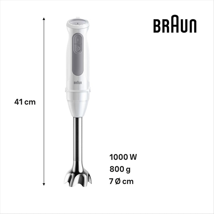 Braun Stabmixer MultiQuick 5 MQ50201M, PowerBell Plus Technologie, 21 Geschwindigkeitsstufen+Turbo,