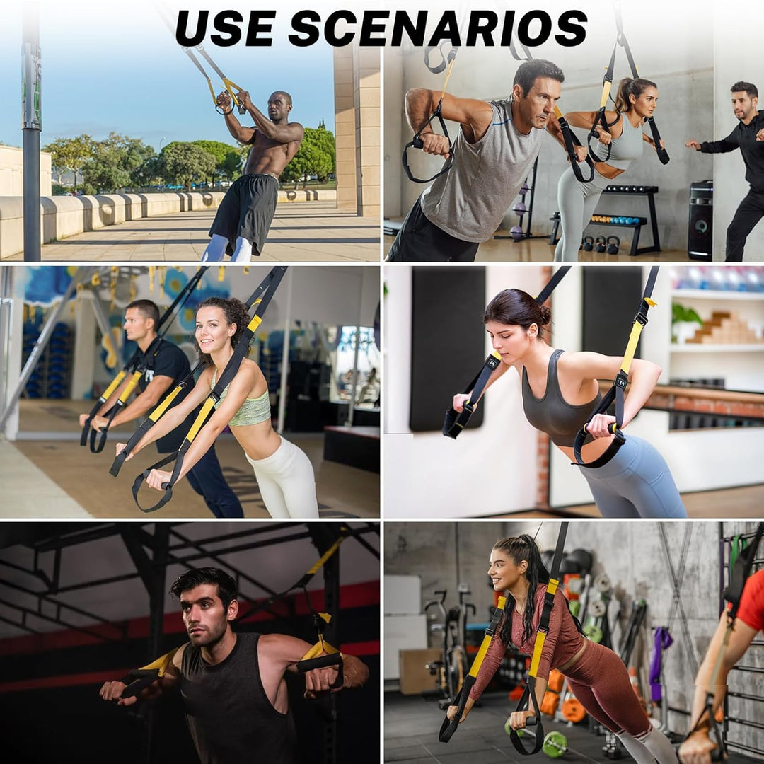 Suspension-Trainingsset, Widerstandstrainer für den ganzen Körper für alle Ebenen, für drinnen und d