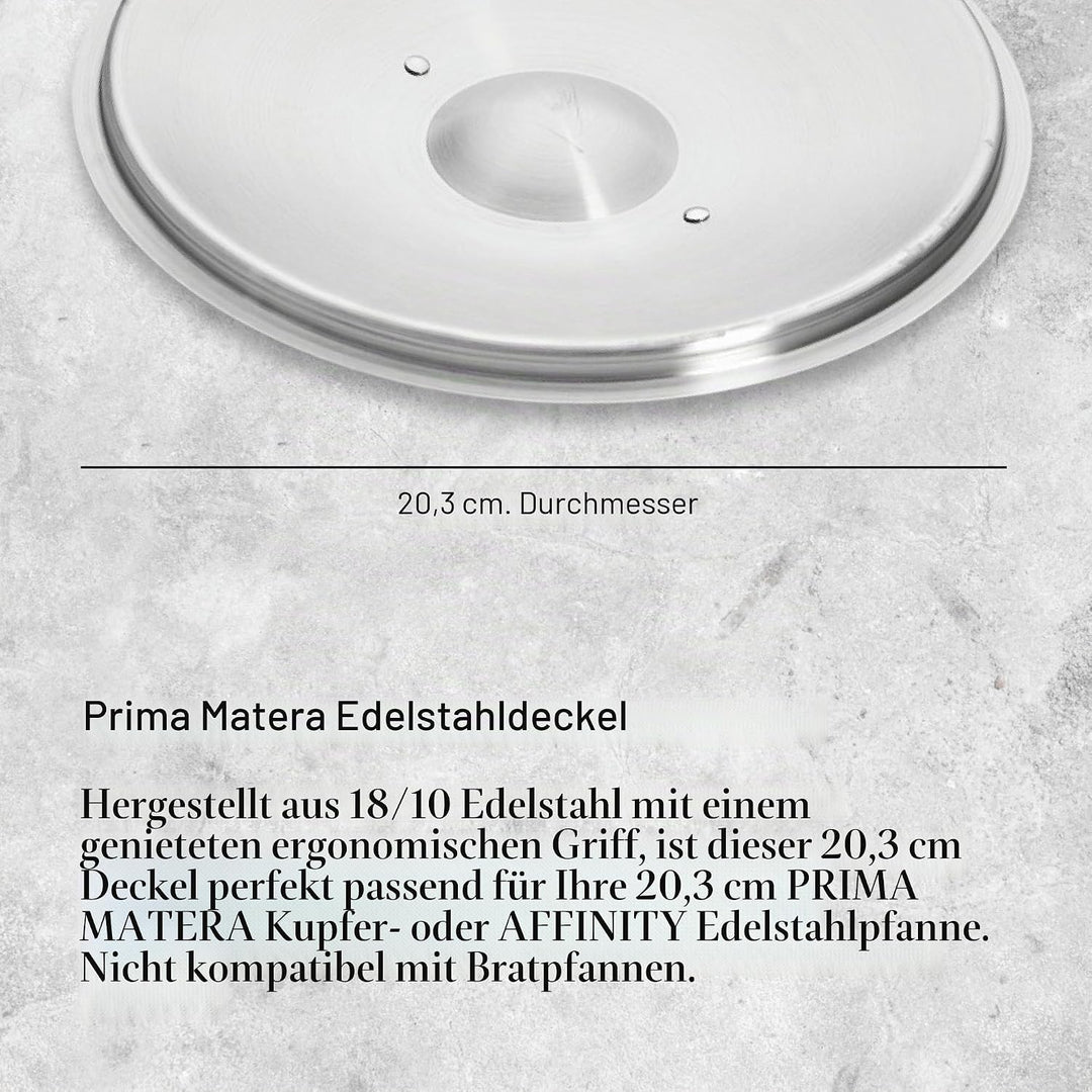 De Buyer Deckel, Edelstahl, Silber, 20.1 x 20.1 x 50.8 cm, 20.1 x 20.1 x 50.8 cm