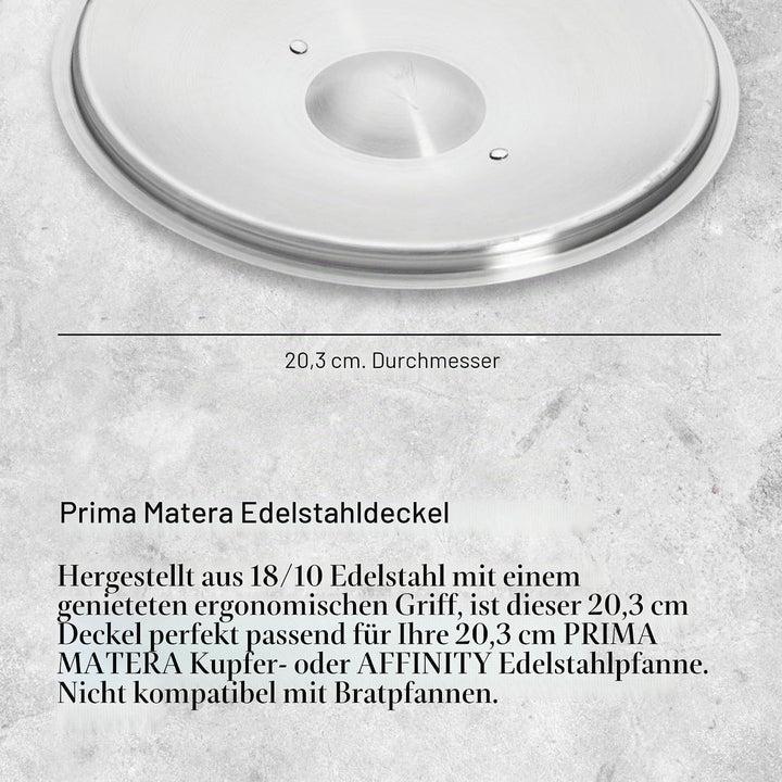 De Buyer Deckel, Edelstahl, Silber, 20.1 x 20.1 x 50.8 cm, 20.1 x 20.1 x 50.8 cm