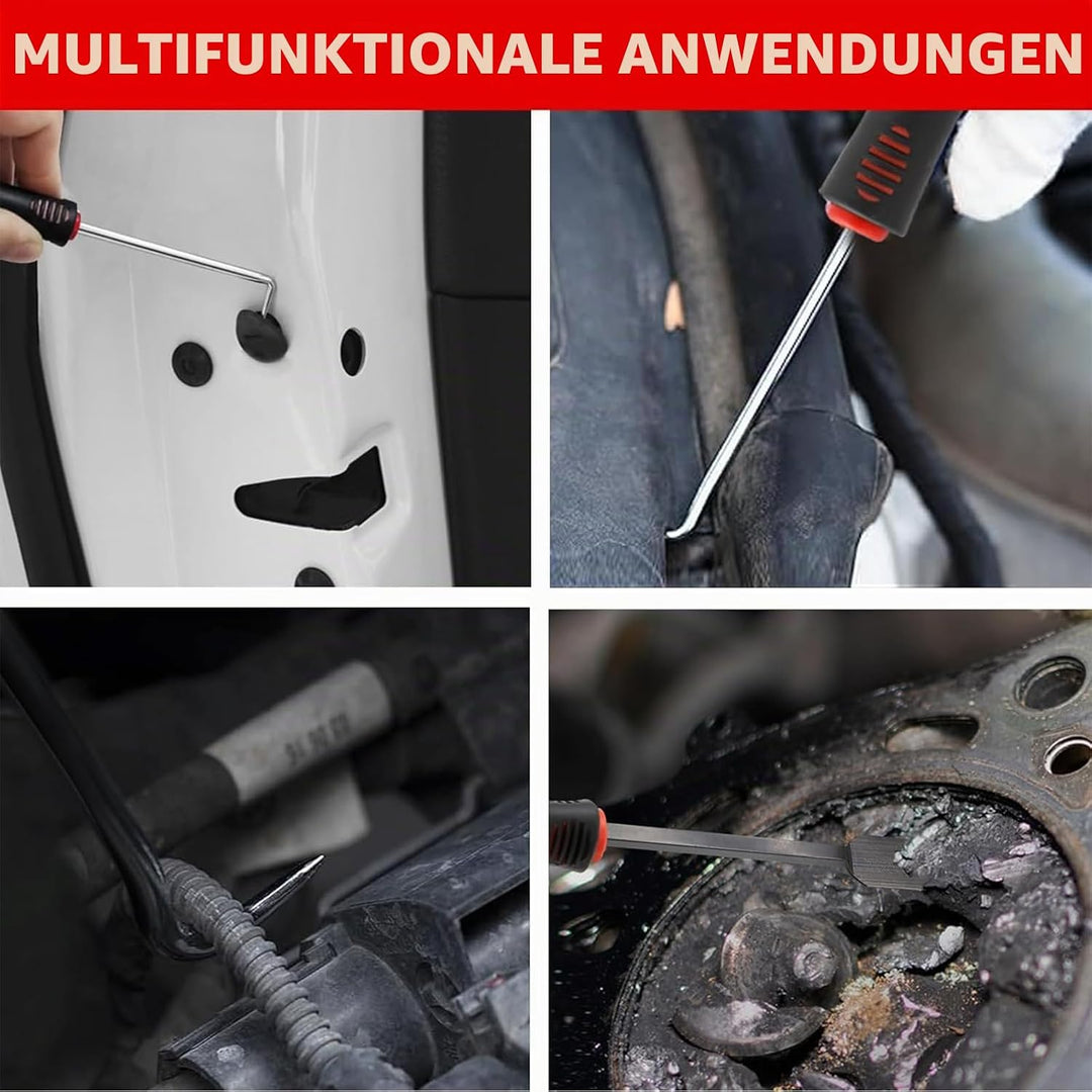 11x Haken und Pickel Set O-Ring Dichtung Demontage W/Schaber Teleskopwerkzeug Stahlschaft Schaber Sc