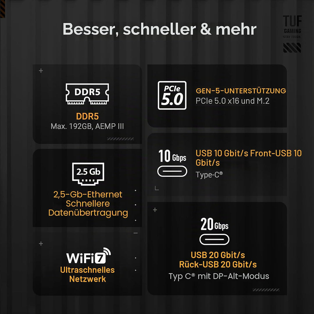ASUS TUF Gaming B660M-PLUS WiFi Mainboard Sockel Intel LGA 1700 (Intel B660, mATX, DDR5 Speicher, Du
