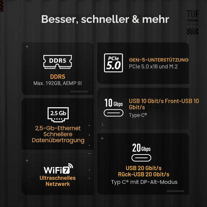 ASUS TUF Gaming B660M-PLUS WiFi Mainboard Sockel Intel LGA 1700 (Intel B660, mATX, DDR5 Speicher, Du