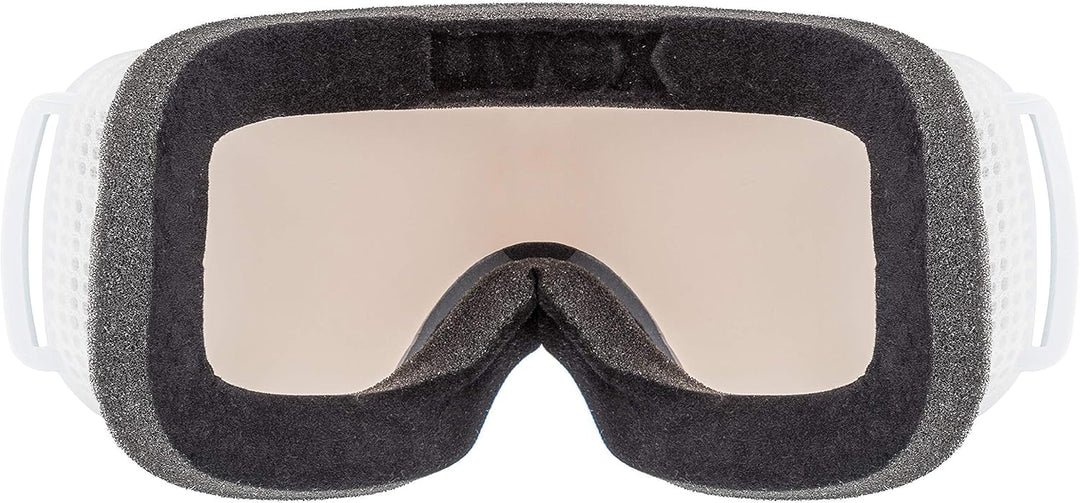 Uvex Unisex Downhill 2000 S V Skibrille (1er Pack) Einheitsgrösse white/silver-clear, Einheitsgrösse