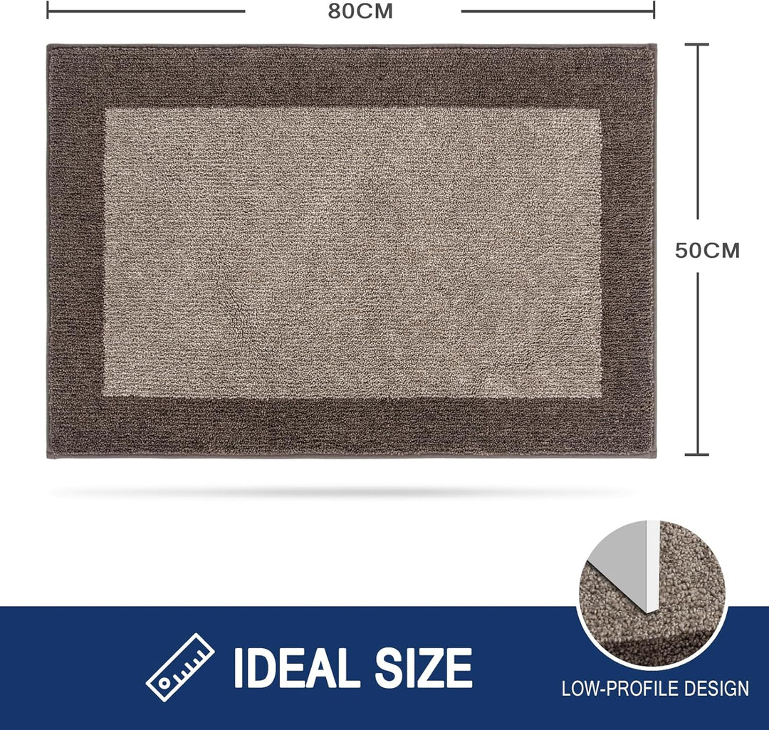FCSDETAIL Schmutzfangmatte Innen 50 x 80 cm, rutschfeste Fussmatte, waschbar Sauberlaufmatte, absorb