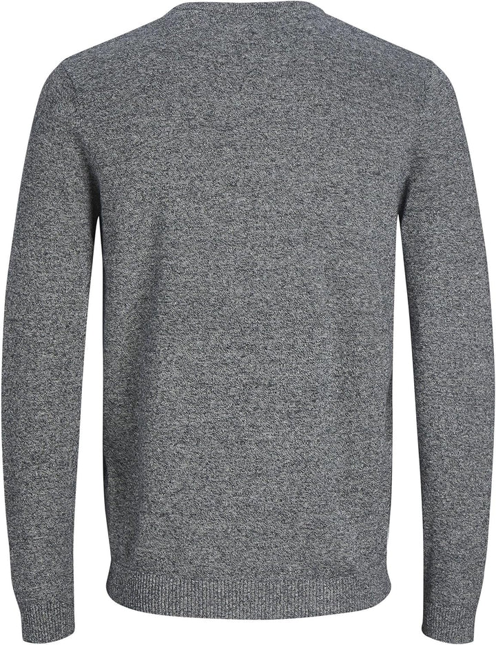 JACK & JONES Male Strickpullover mit Rundhals Einfarbig Strickpullover mit Rundhals Blau (Navy Blaze