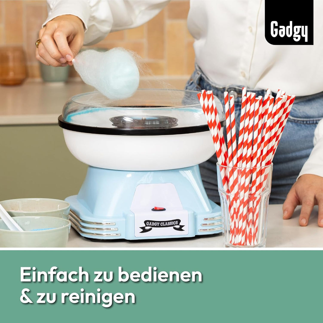 Gadgy Zuckerwattemaschine für zuhause - Zuckerwatte Maschine für Zucker oder Bonbons - Cotton Candy