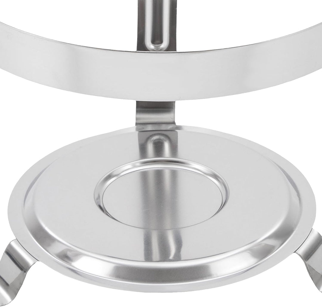 Runder Chafing Dish 8,5 Liter, Edelstahl Speisenwärmer mit Glasdeckel Wärmebehälter Double Pot Behäl