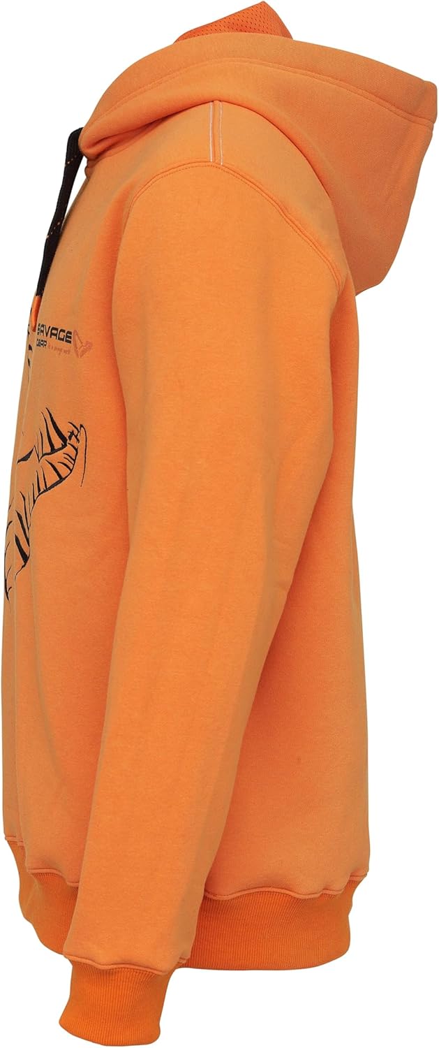 Savage Gear Mega Jaw Hoodie Sun Orange M/L/XL Kapuzen-Pullover Angeln M Orange, M Orange