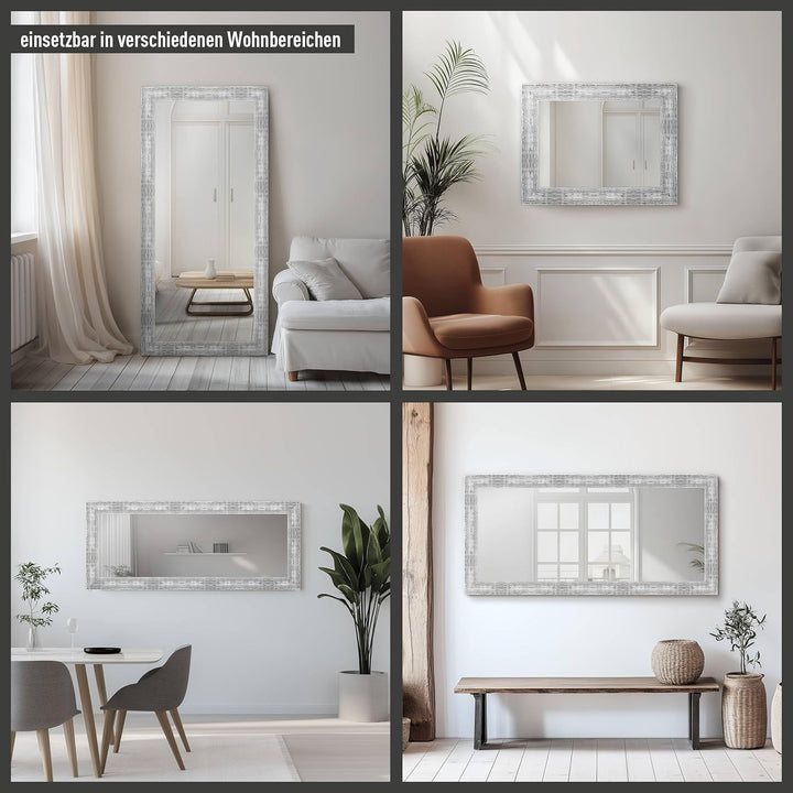 nielsen HOME Wandspiegel Chiara, Silber Weiss, ca. 50x70 cm Silver White 50 x 70 cm, Silver White 50