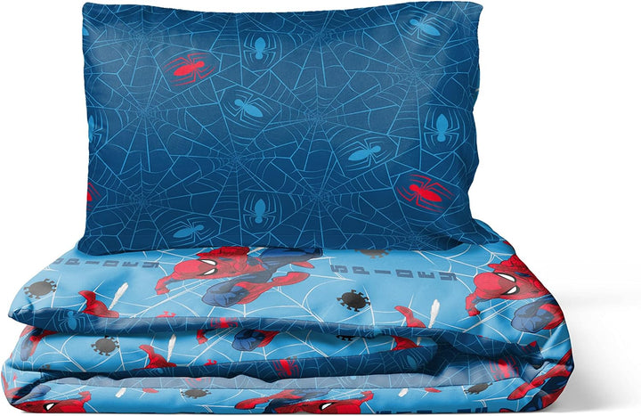 Jay Franco Marvel Spiderman Spidey Faces 100% Baumwolle Kinderbettwäsche-Set 135x200 cm Einzelbettgr