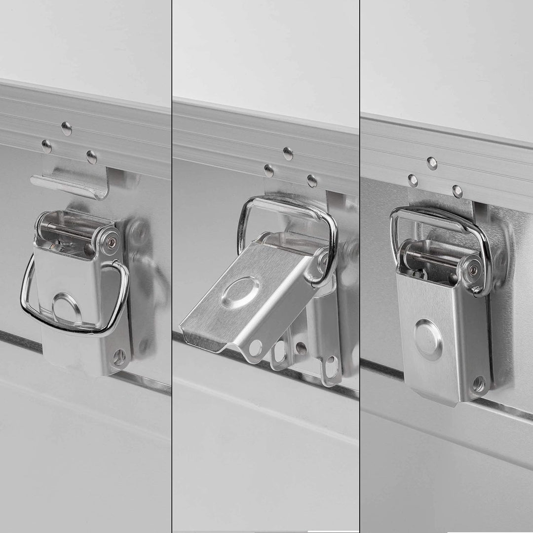 ONVAYA Alubox 3er Set stapelbar | Alukisten mit Deckel | Transportkiste | Aluminiumkiste | Aluminium