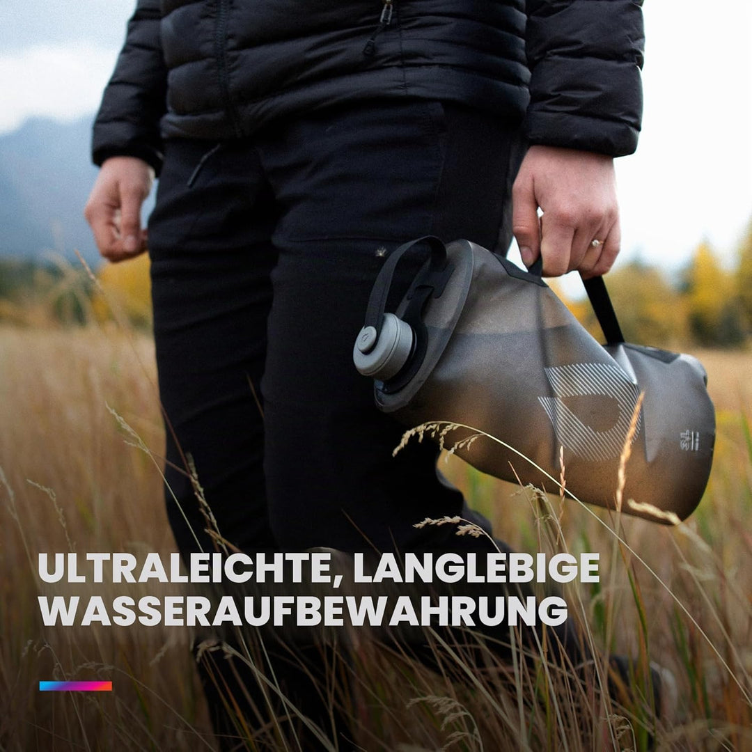 HydraPak Seeker - Faltbarer Wasserspeicher (2L) - BPA- & PVC-freier Camping Trinkrucksack - Sutro Gr