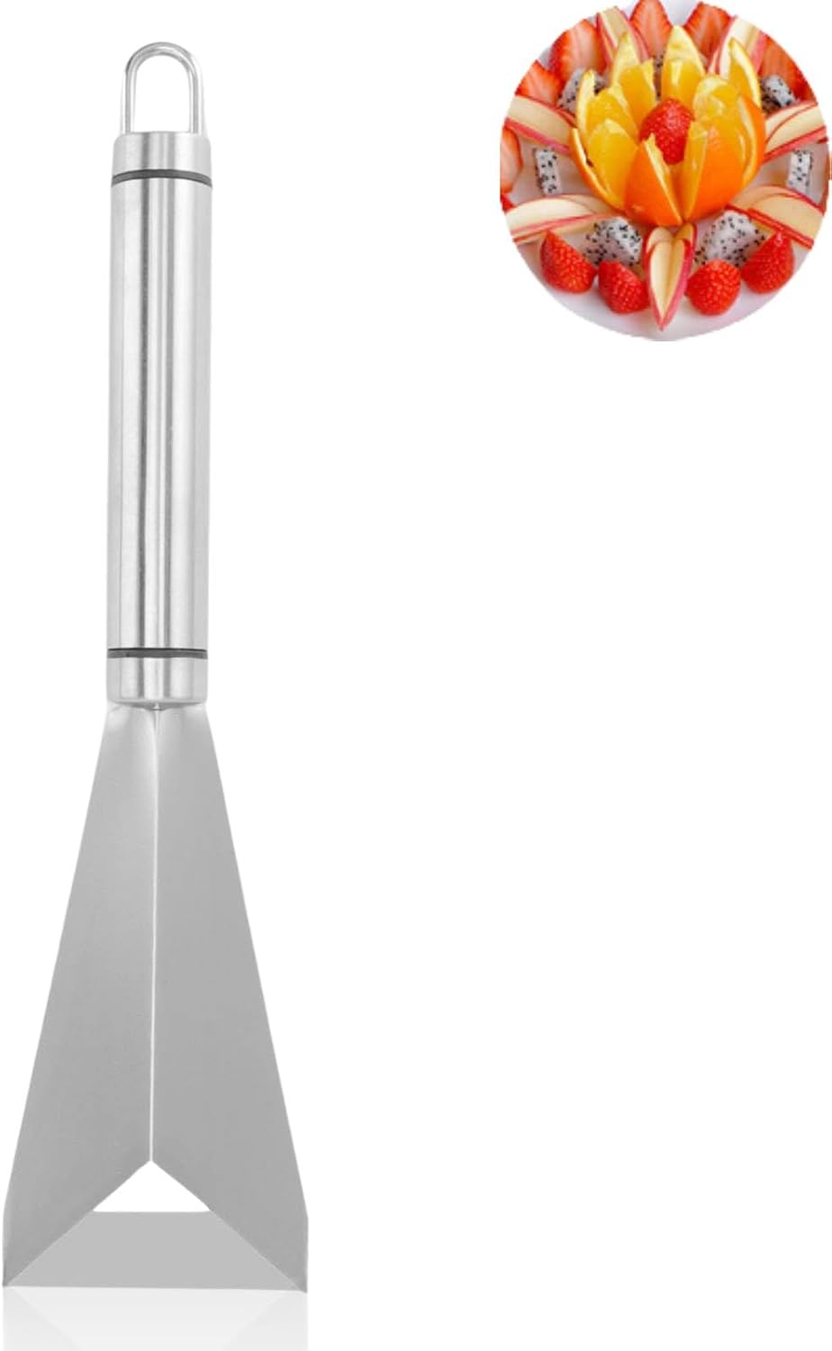 Edelstahl Obst Schnitzmesser, Obstschnitzmesser, Dreieckige Form Obst Gemüse Messer Hobel, Edelstahl