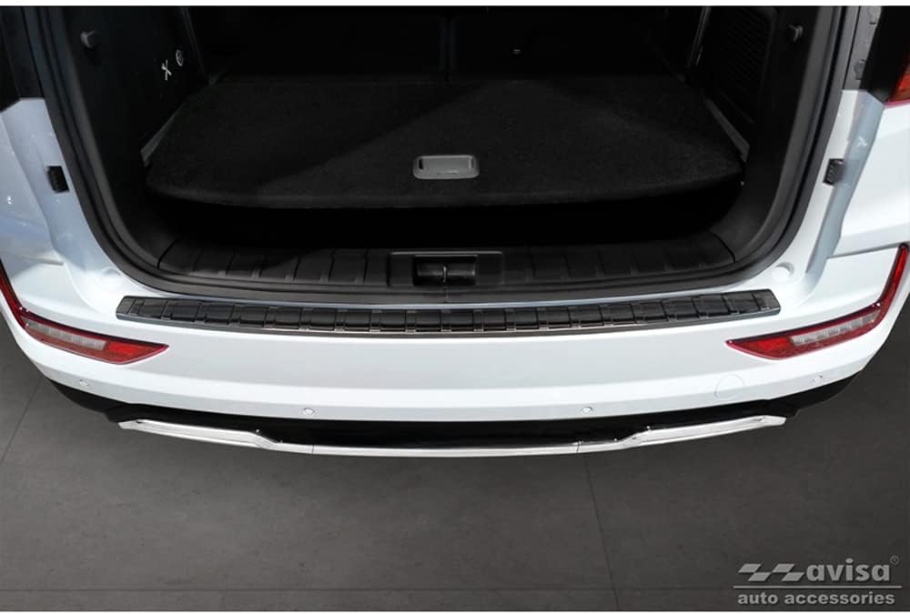 Avisa Schwarz Edelstahl Heckstossstangenschutz kompatibel mit SsangYong Rexton (YK) Facelift 2021- '