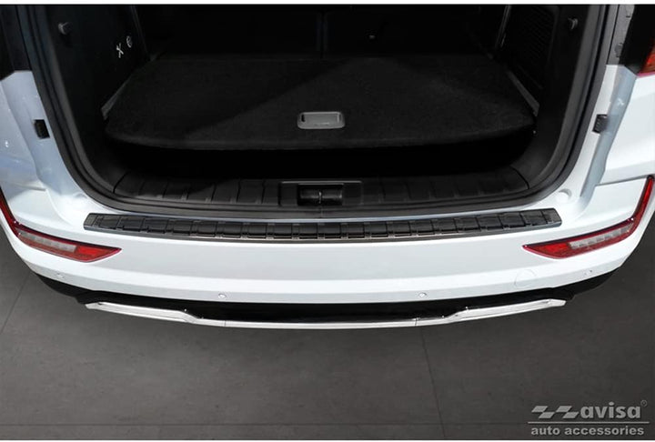 Avisa Schwarz Edelstahl Heckstossstangenschutz kompatibel mit SsangYong Rexton (YK) Facelift 2021- '