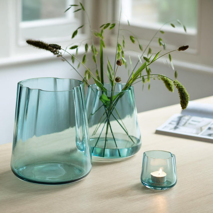 Lagunenvase / Laterne H24 cm, Meergrün | 1 Einheit | Handgefertigtes Glas | LG15