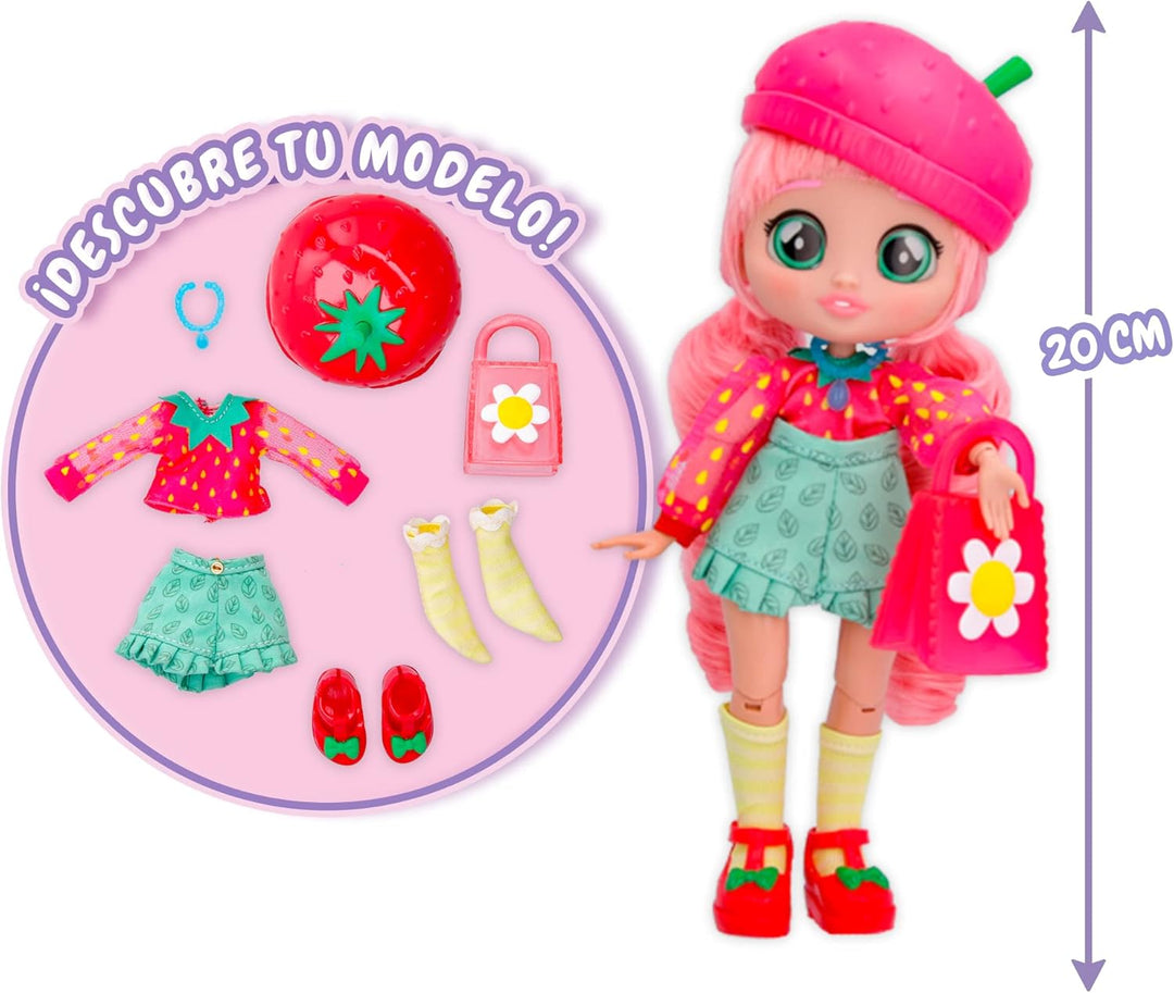 BFF by Cry Babies S2 Ella Modepuppe zum Sammeln mit Langen Haaren, Stoffkleidung und 9 Accessoires,
