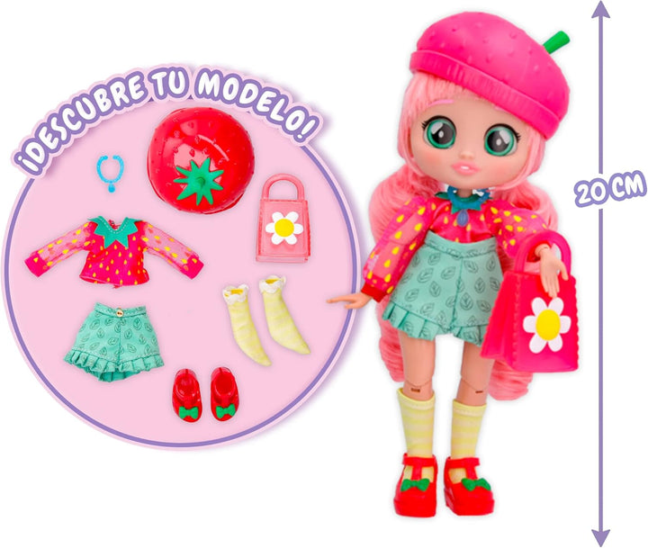 BFF by Cry Babies S2 Ella Modepuppe zum Sammeln mit Langen Haaren, Stoffkleidung und 9 Accessoires,