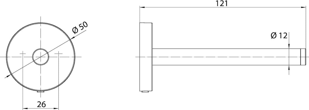 Emco Round Reservepapierhalter, 4305, Farbe: weiss, 60 x 60 x 130, Weiss