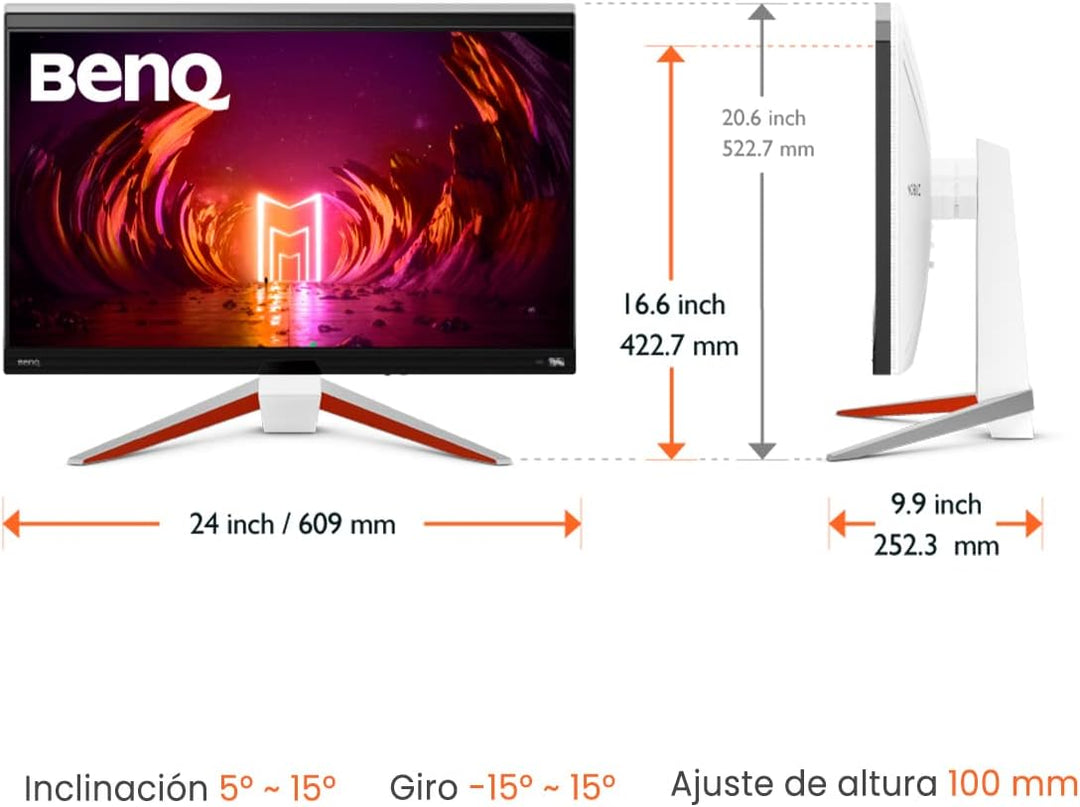 BenQ MOBIUZ EX2710U 4K Gaming Monitor (27 Zoll, IPS, 144 Hz, 1ms, HDR 600, HDMI 2.1, 48 Gbps volle B