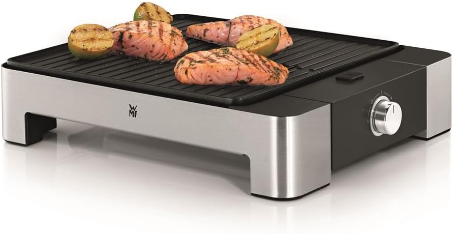 WMF Lono Tischgrill Quadro, Elektrogrill mit kompakter Grillfläche, spülmaschinenfest, 1250 W