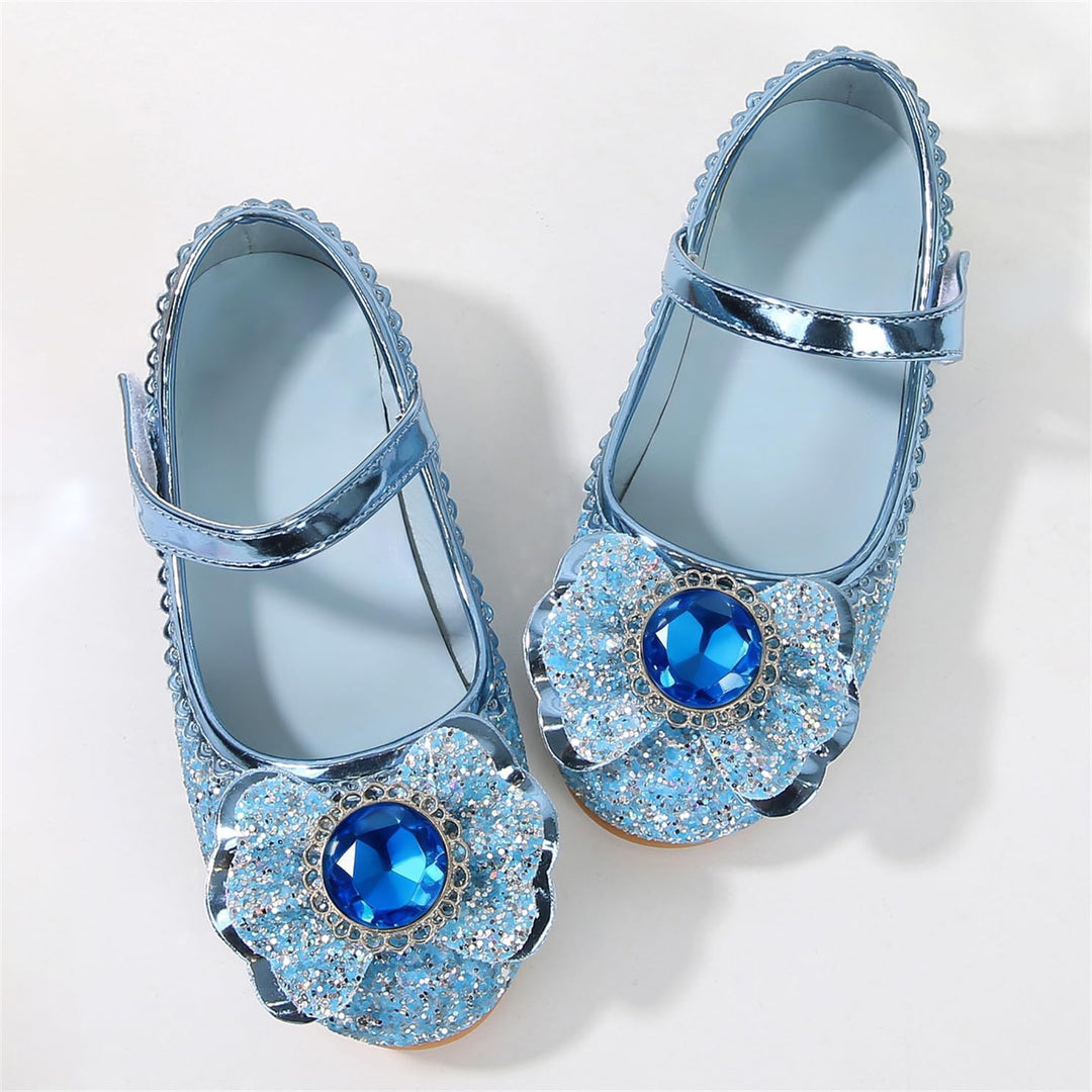 Mädchen Prinzessin Schuhe ELSA Kristall Schuhe Frozenn Eiskönigin Sandalen Partei Glitzer Pumps Fest