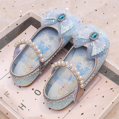 YOSICIL ELSA Prinzessin Schuhe Mädchen Kinder Sandalen Glitter für Verkleidung Cosplay Geburtstagspa