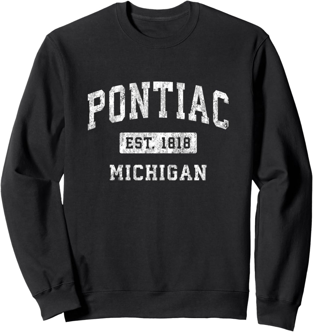 Pontiac Michigan MI, Vintage-Design, Sport-Design Sweatshirt