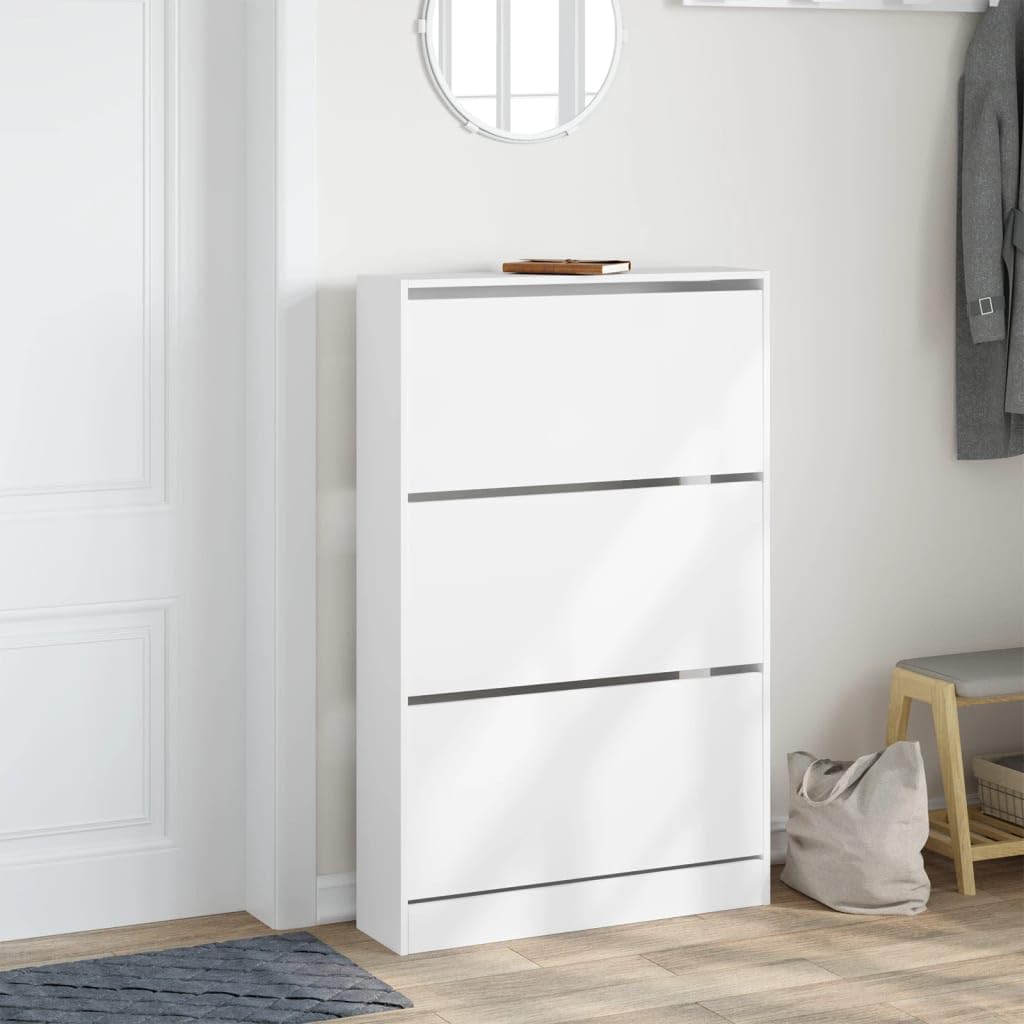 Gecheer Schuhschrank 3 Fächer Schuhablage Schuhregal Schuhständer Schuhaufbewahrung Schuhkipper Schu