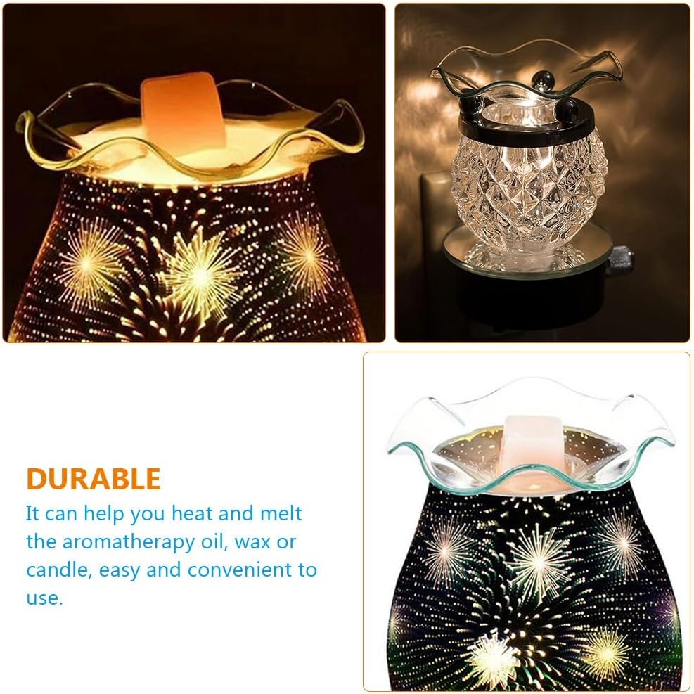 HOMSFOU Ersatzglas Schale Für Aroma Lampe 3 Stück 3.5 Zoll Ätherische Öle Duftlampe Wachs Schmelzsch