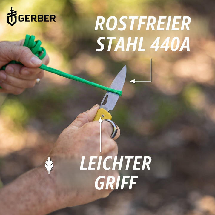 Gerber Taschenmesser mit Gürtelclip, LST, 440A Clip Poin-Edelstahlklinge, Griffschalen aus glasfaser