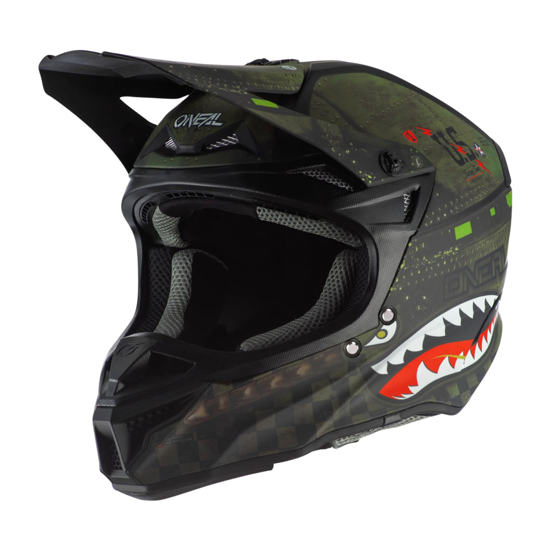 O'NEAL 5srs Polyacrylite Helmet Helm M (57-58cm) Schwarz/Grün, M (57-58cm) Schwarz/Grün