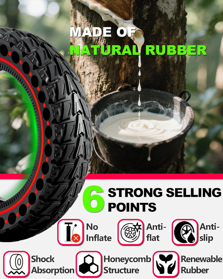 BABEJIA 1PCS Scooter Reifen 50/75-6.1 Tubeless, Werten Sie Ihr Fahrzeug auf mit Off-Road Reifen 8 1/
