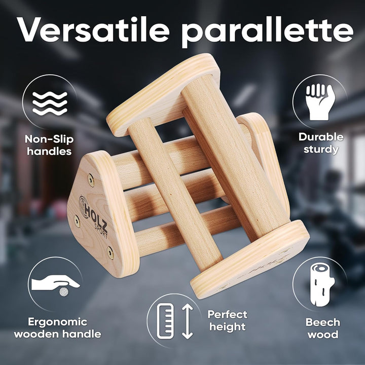 Handstand Barren, Liegestützgriffe aus Stahl, Parallettes – Rutschfeste Push-Up Bars – Fitnessgerät