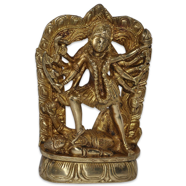 DakshCraft Göttin Kali Idol Statue Steht auf Shiv für zu Hause Dekor Geschenke antike Elemente Pooja