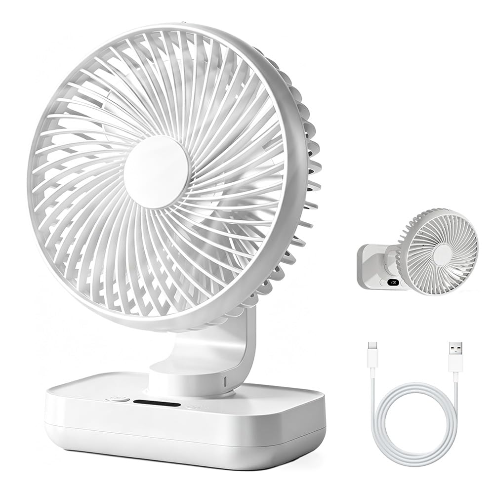 Mineup Tischventilator Automatisch Oszillierend, Automatischer Oszillierender Kleiner USB Ventilator